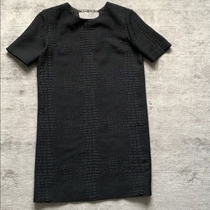 Swildens Black faux Blck croc print dress